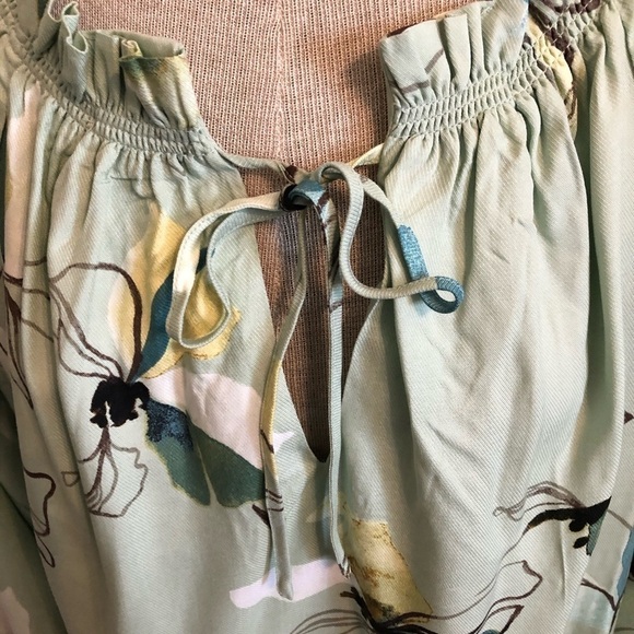 A New Day, NWT/ Mint Floral, long sleeve blouse, L - Picture 5 of 13